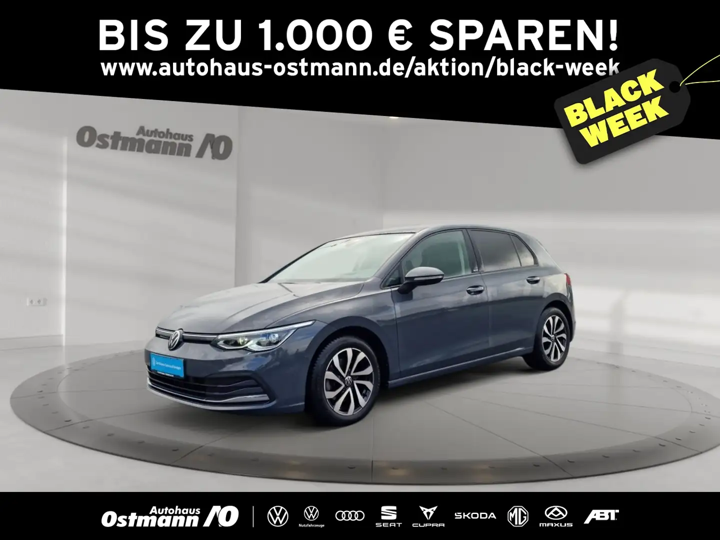 Volkswagen Golf VIII 2.0 TDI Active ACC AHK AUT HUD Kam. SD Grau - 1