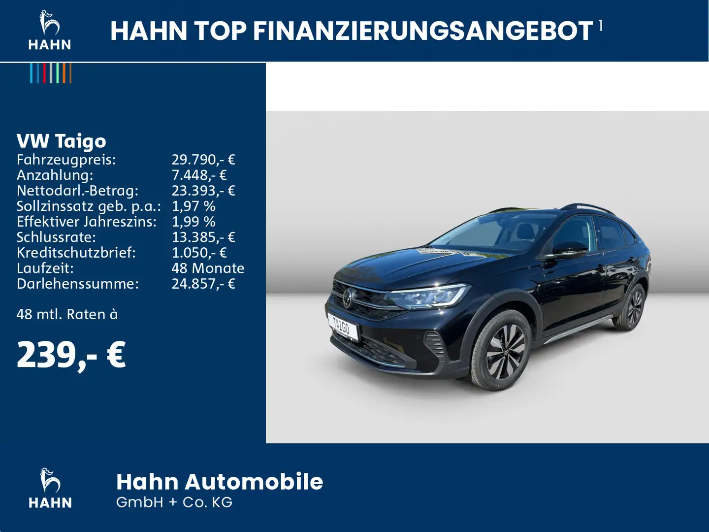 Volkswagen Taigo GOAL 1,0TSI 116 PS DSG Kamera Navi Schwarz - 2