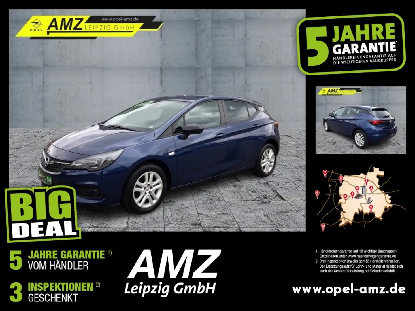 Opel Astra K 1.2 Turbo Edition *HU AU NEU* Blauw - 1