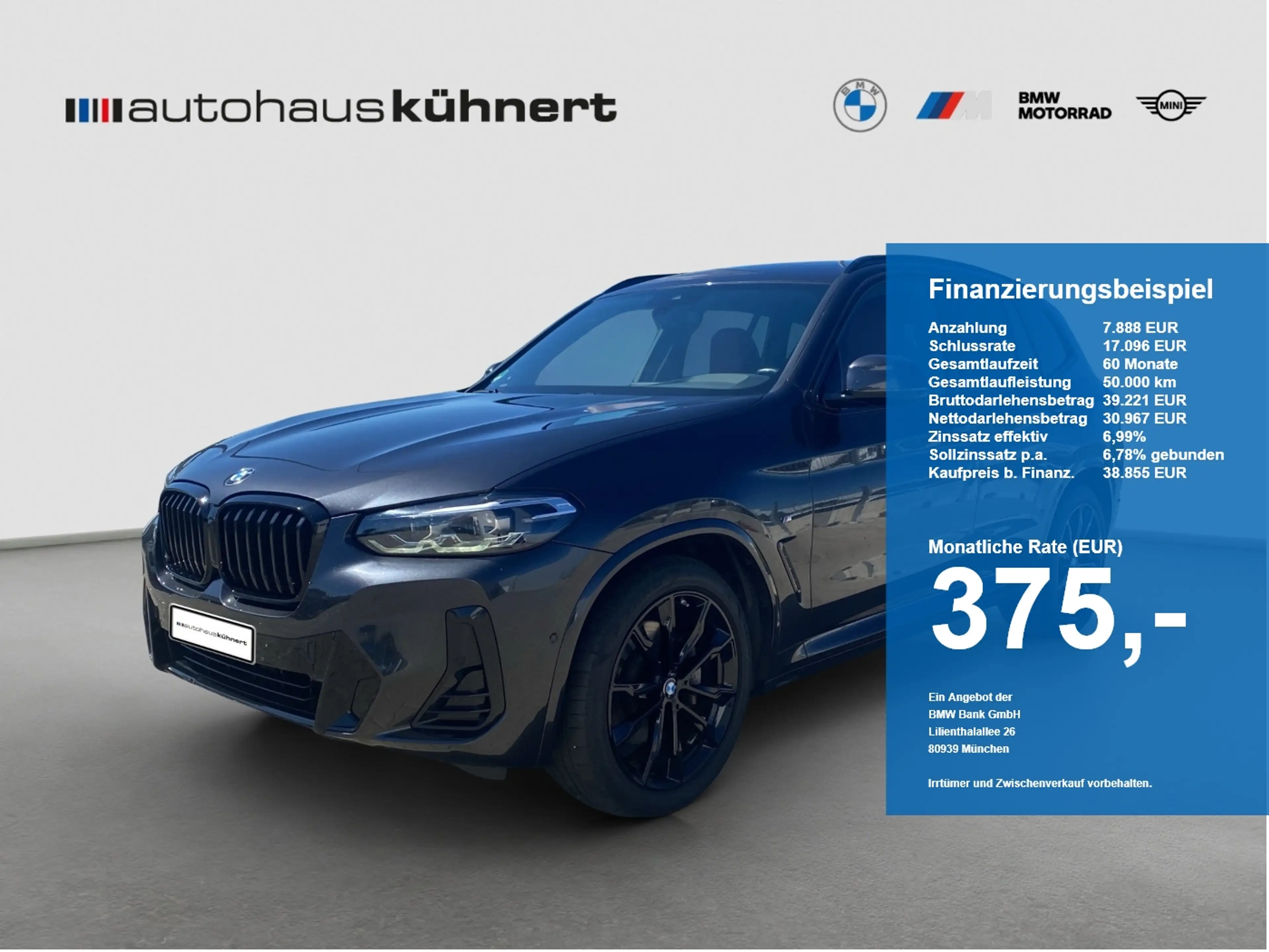 BMW X3 xDrive 30d ///M-Sport DrvAss HiFi H&K Navi RFK