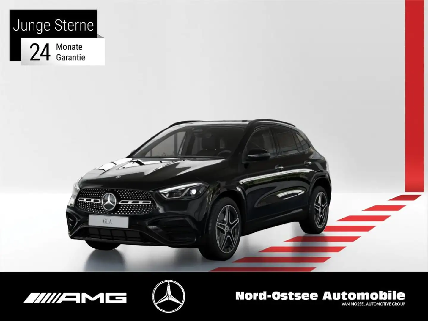 Mercedes-Benz GLA 200 AMG PANO AHK MULTIBEAM TEMPO TOTW SITZHG Schwarz - 1