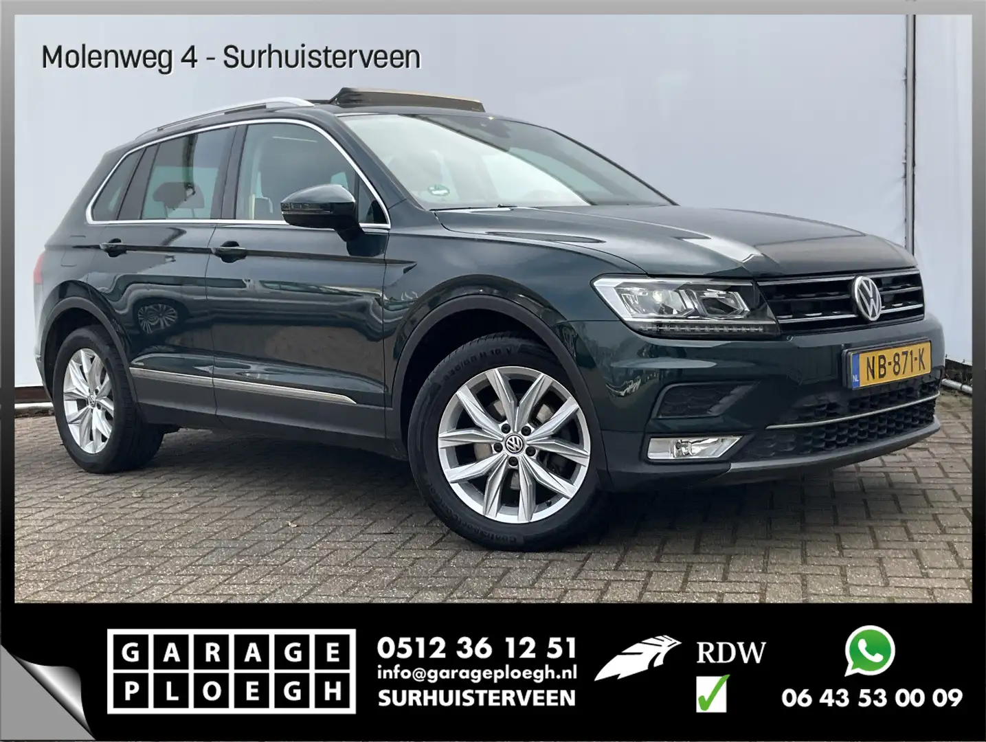Volkswagen Tiguan 1.4 TSI Autom Pano/Schuif Virtual Cockp Stoelverw+ Groen - 1