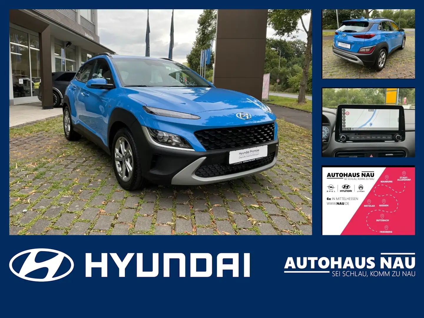 Hyundai KONA 1.0 Turbo Trend 48V Inspektionspaket BigDeal Blauw - 1