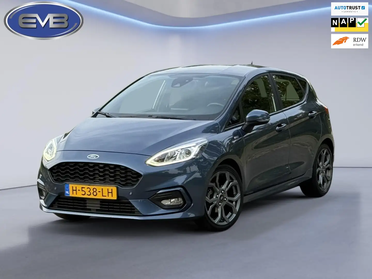 Ford Fiesta 1.0 EcoBoost ST-Line, achteruitrijcamera, 17 inch, Blauw - 1