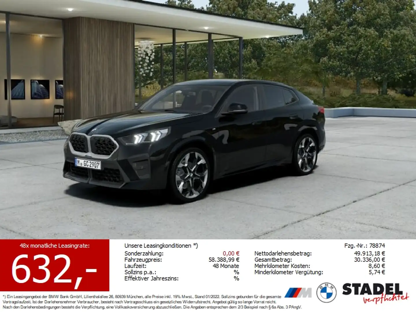 BMW X2 sDrive20i M Sportpaket Zwart - 1