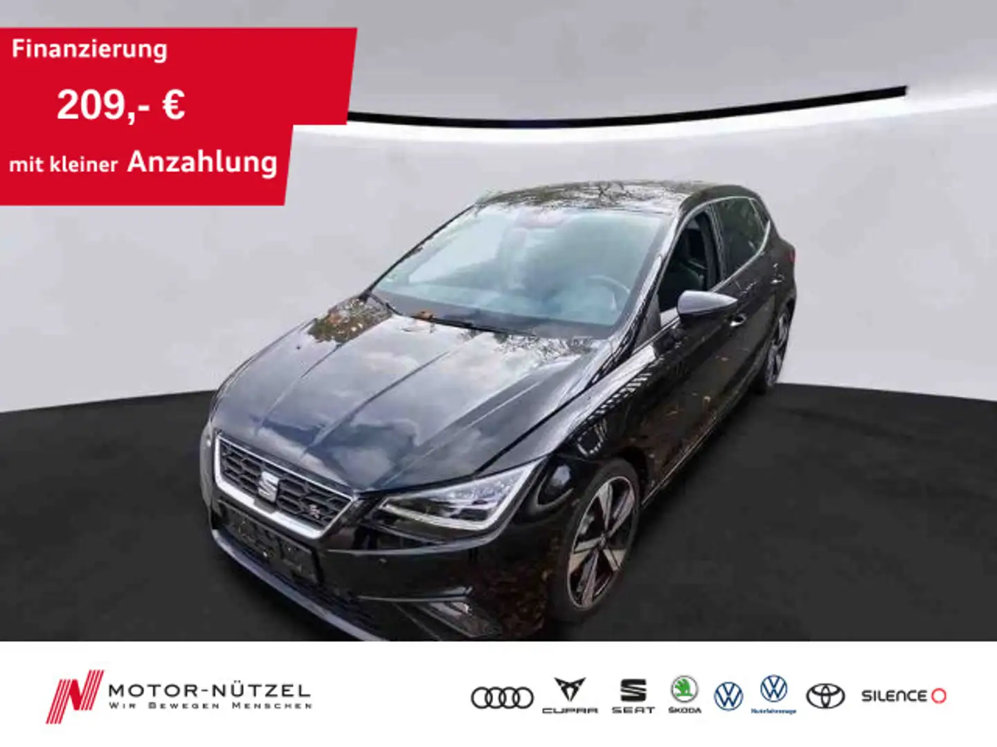 SEAT Ibiza 1.0TSI FR LED+NAV+ACC+SHZ+RFK+2xPDC+NSW+VC Schwarz - 1