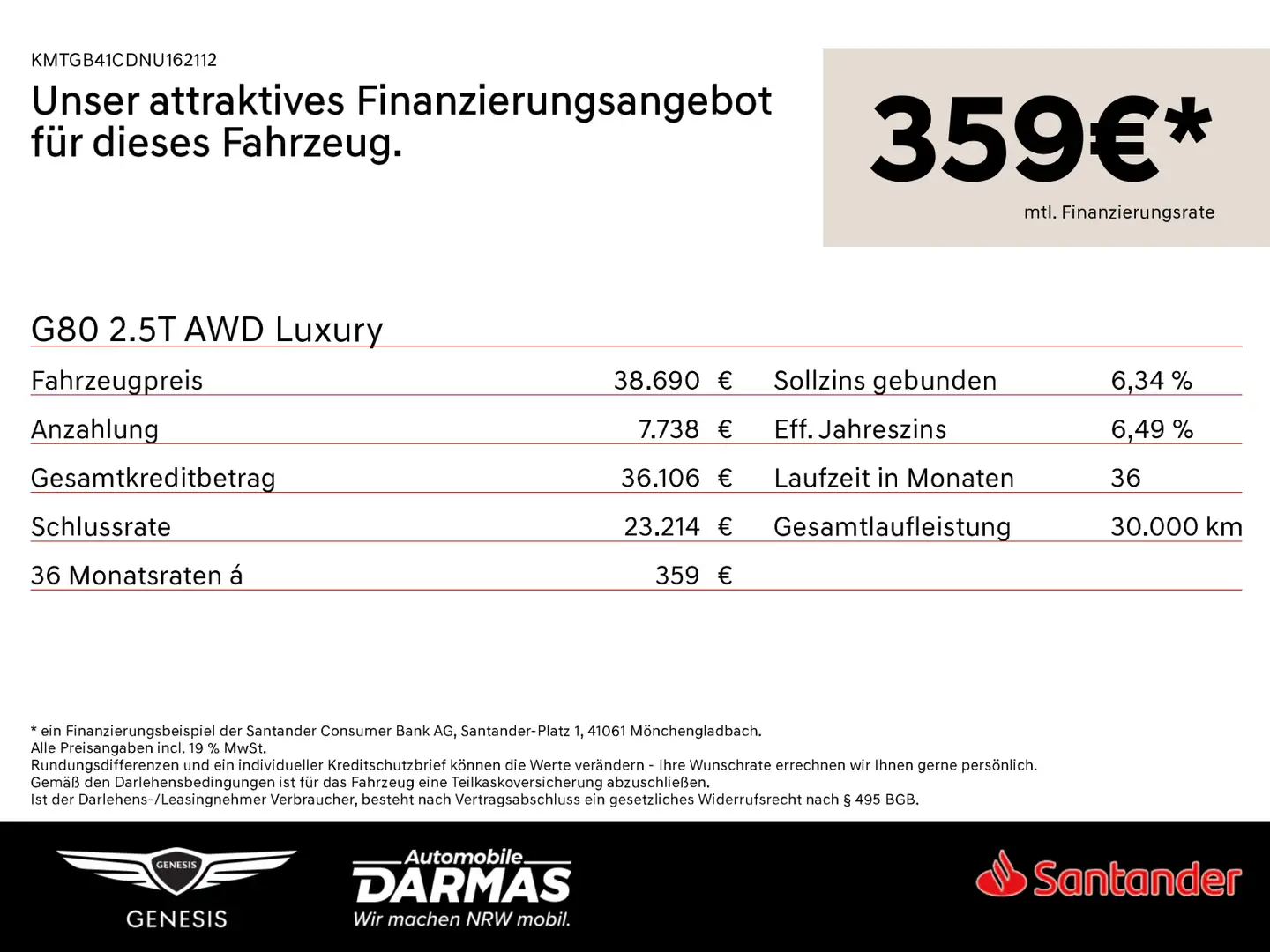 Genesis G80 G80 2.5T AWD Luxury - 2