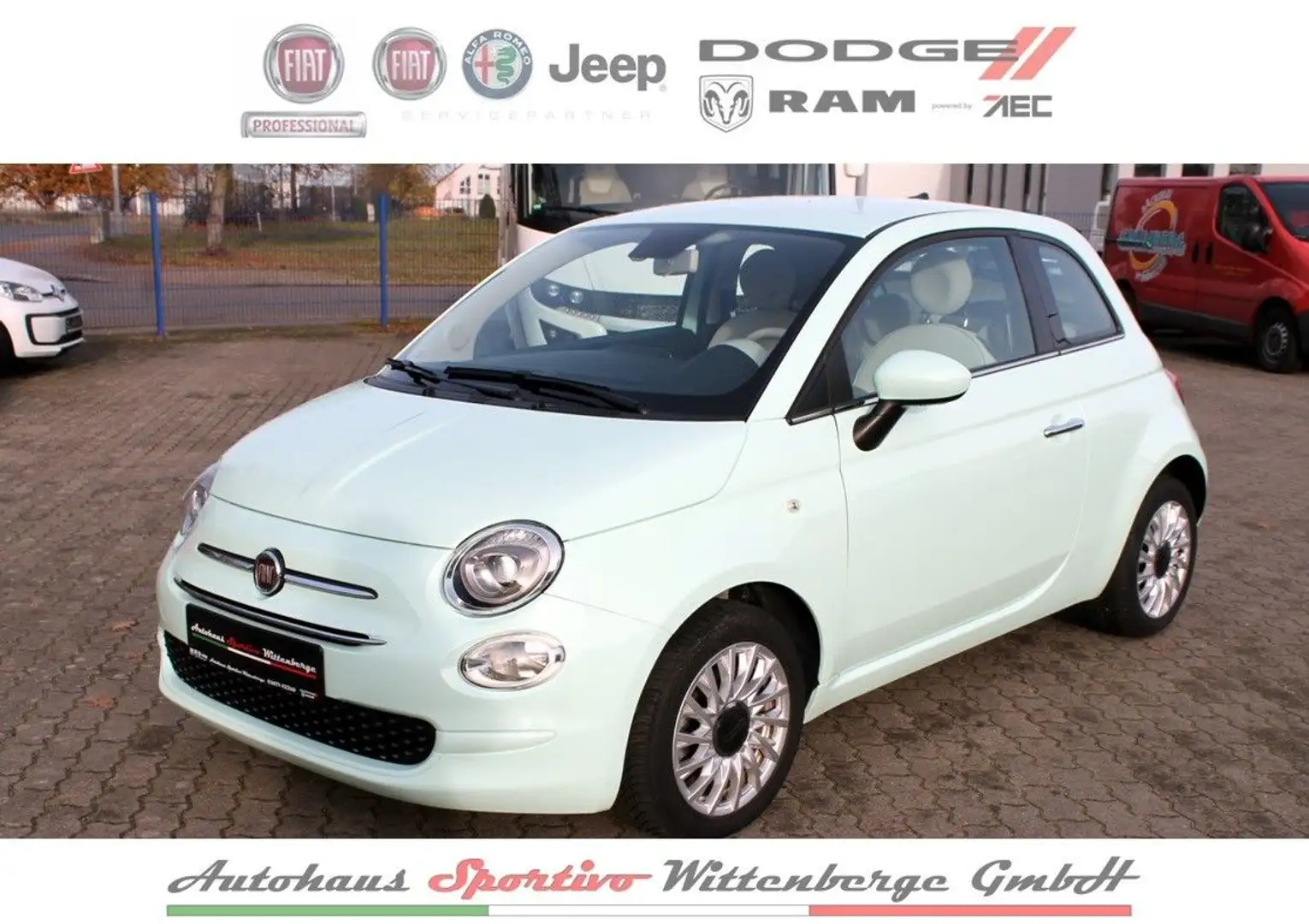 Fiat 500 1.2, PDC,Tempo,CarPlay,Alu,Allwetter Grün - 1