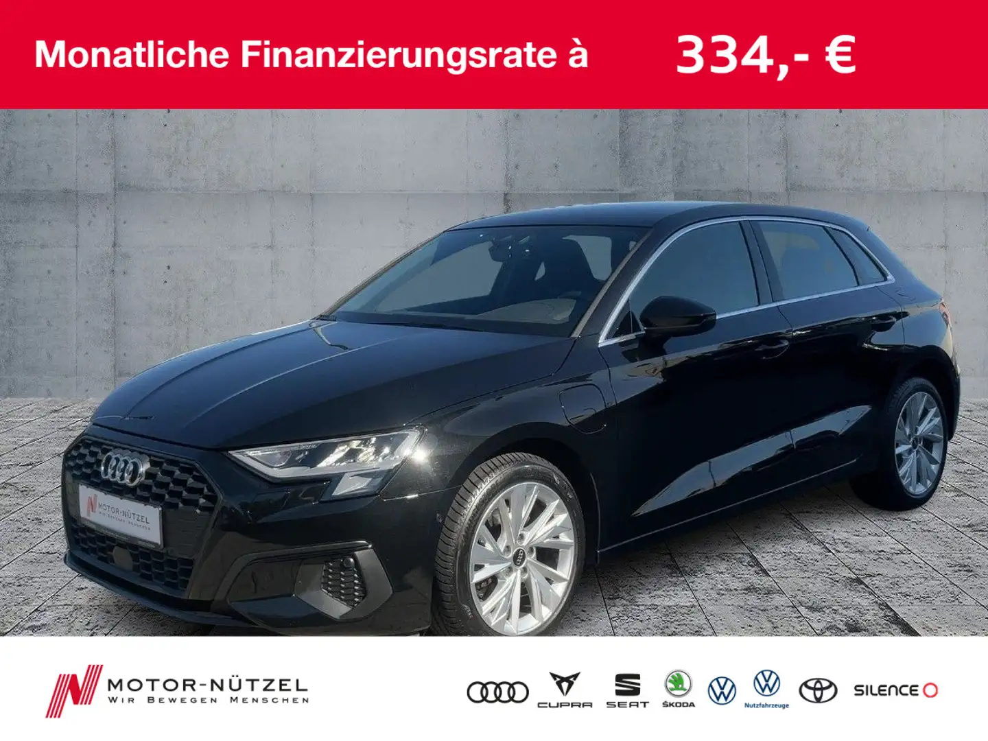 Audi A3 40 TFSI e S-TR PDC+ACC+B&O+PANO+SHZ Schwarz - 1