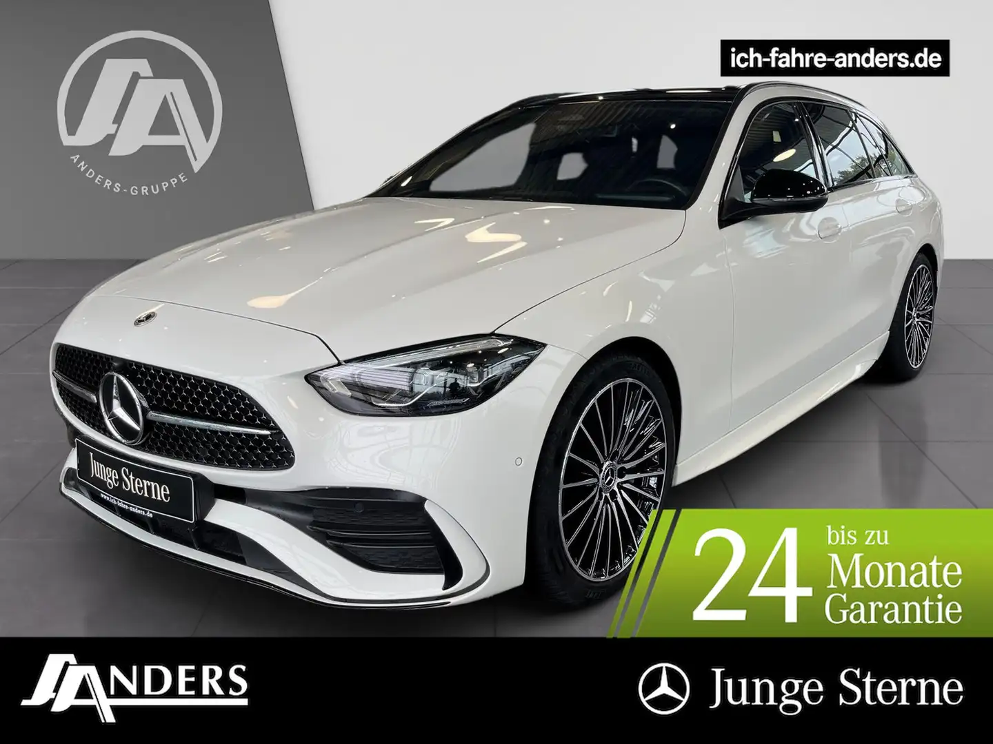 Mercedes-Benz C 220 d T AMG+MBUX+Night+Pano+AHK+SOUND+Kam+LED Blanco - 1