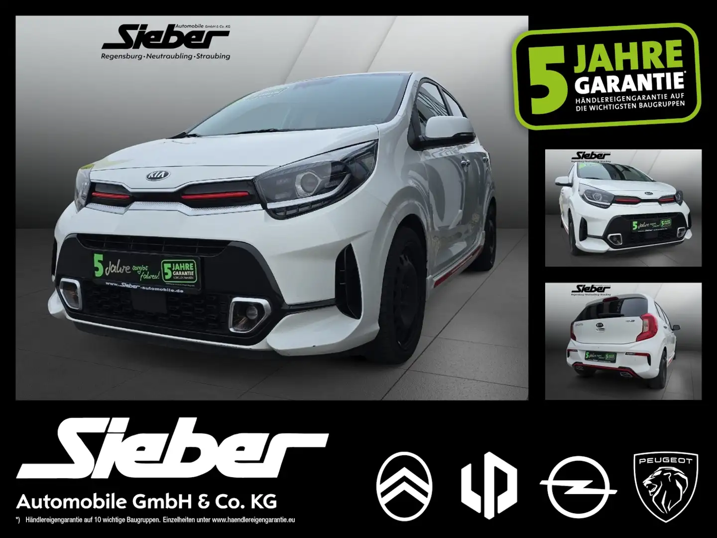 Kia Picanto 1.0 T-GDI GT Line *Schiebedach*Sitzheiz.* Weiß - 1