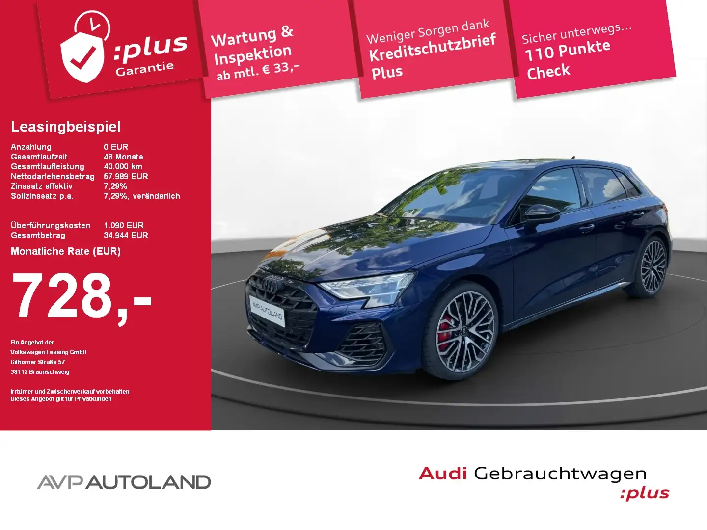 Audi S3 Sportback 2.0 TFSI quattro S tronic | PANO | Azul - 1