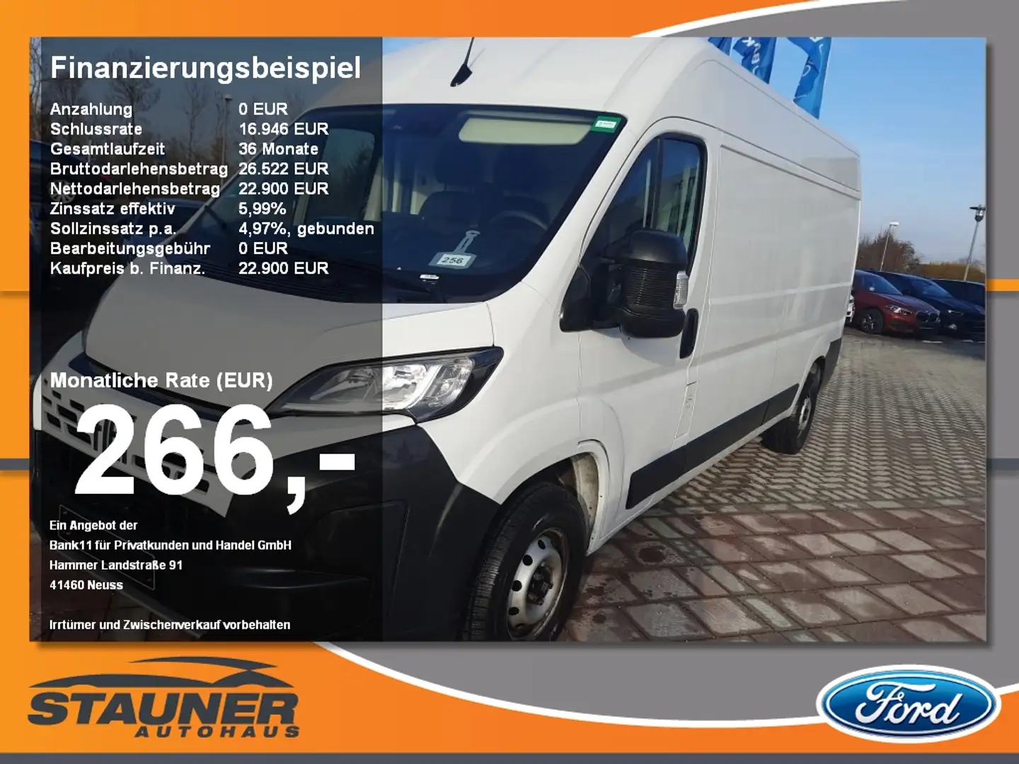 Fiat Ducato Kastenwagen 140 M L3/H2 Navi Kamera Weiß - 1
