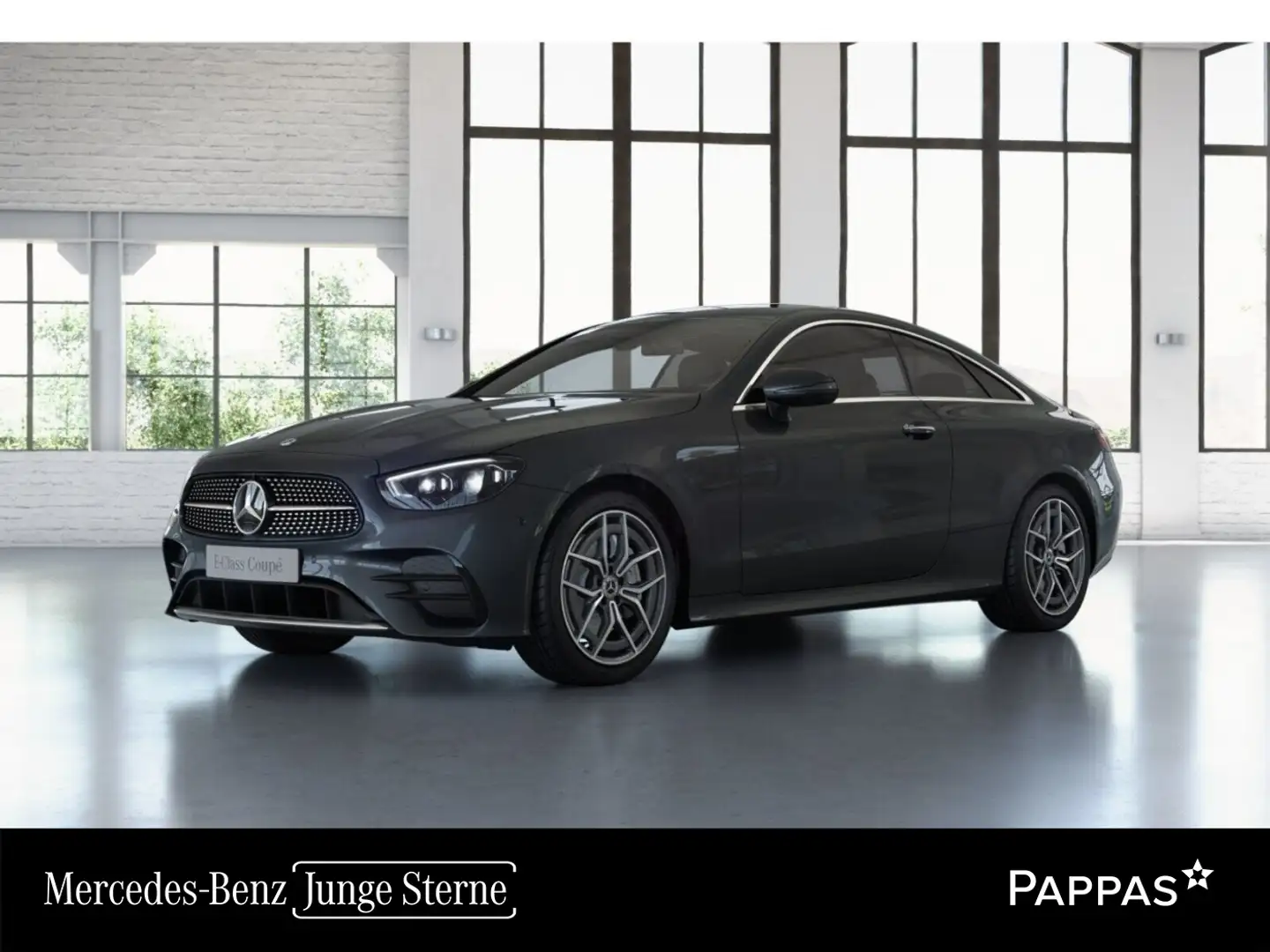 Mercedes-Benz E 220 d 4MATIC Coupé LED PTS Navi AUT HUD Cam Grau - 1