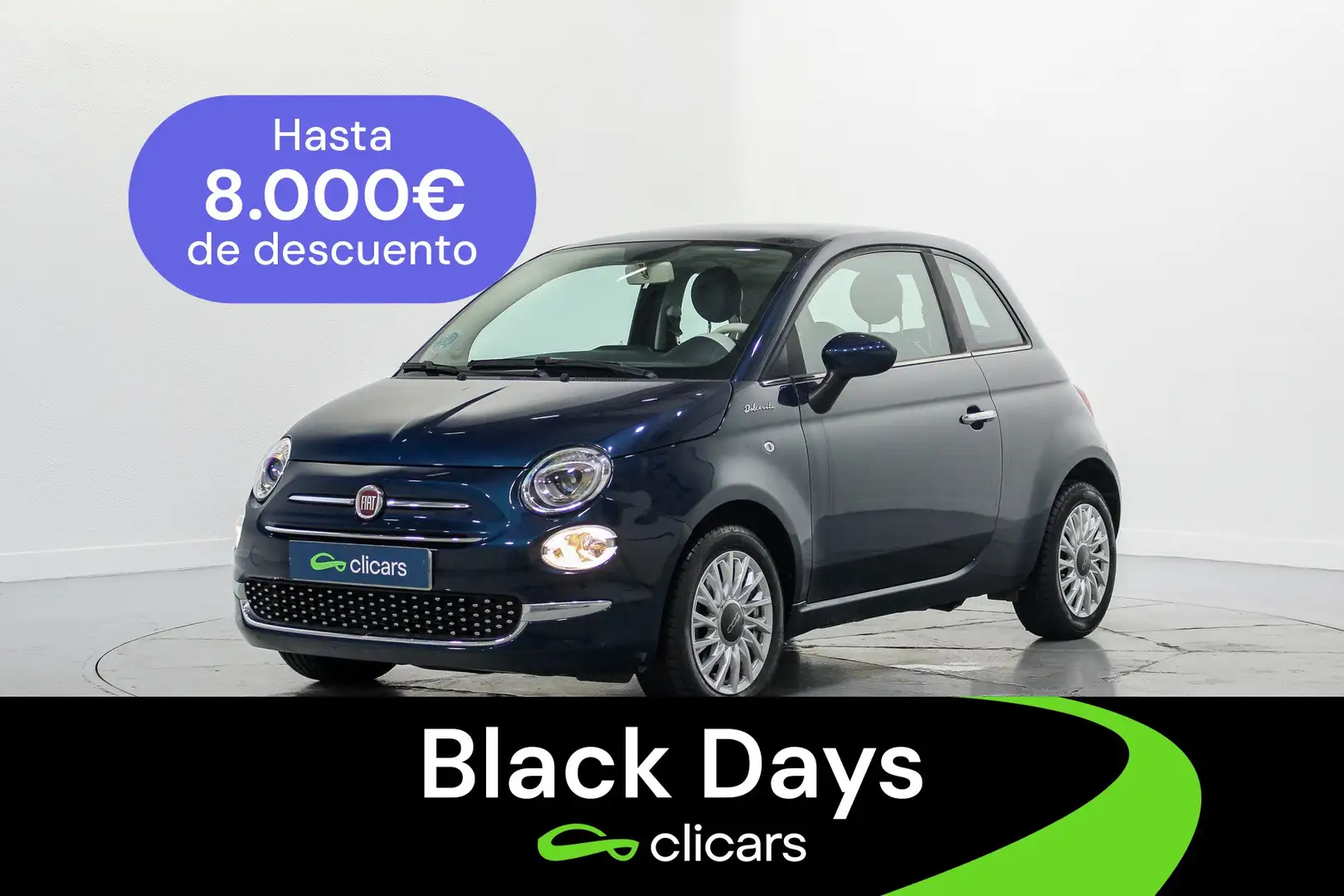 Fiat 500 1.0 Hybrid Dolcevita 52kW Bleu - 1
