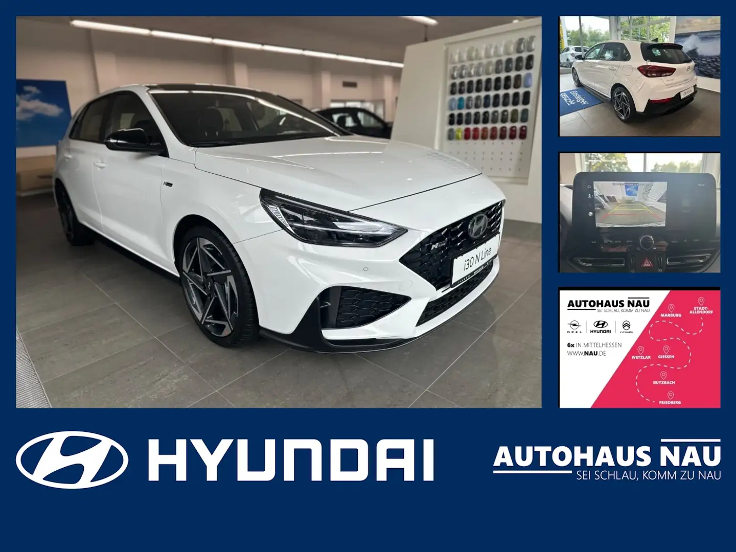 Hyundai i30 1.5 Turbo N Line, Pano Inspektionspa. BigDeal Wit - 1
