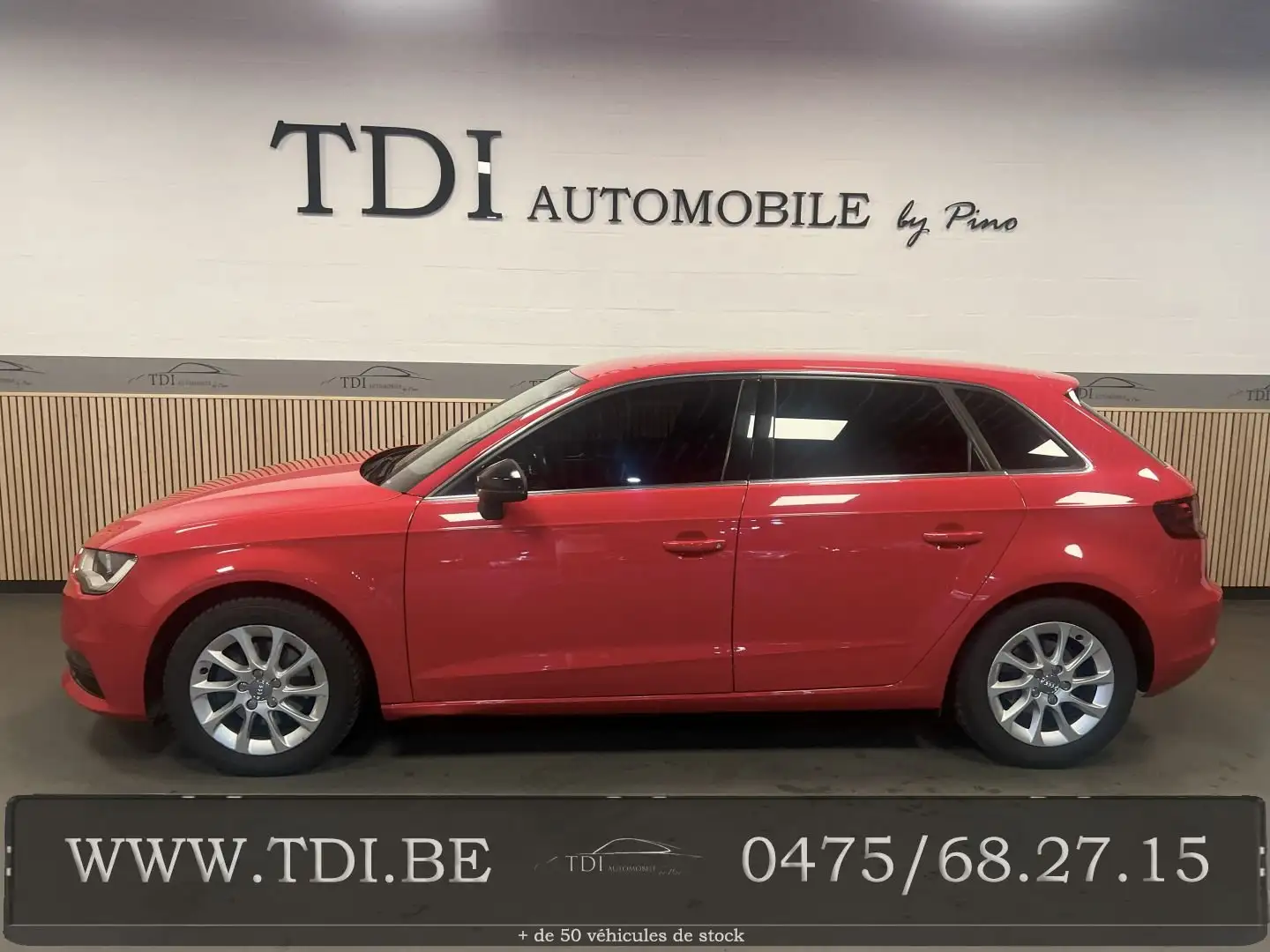 Audi A3 2.0 TDi Attraction*150cv*Cuir*Clim*Gps*Carpass* Rojo - 1
