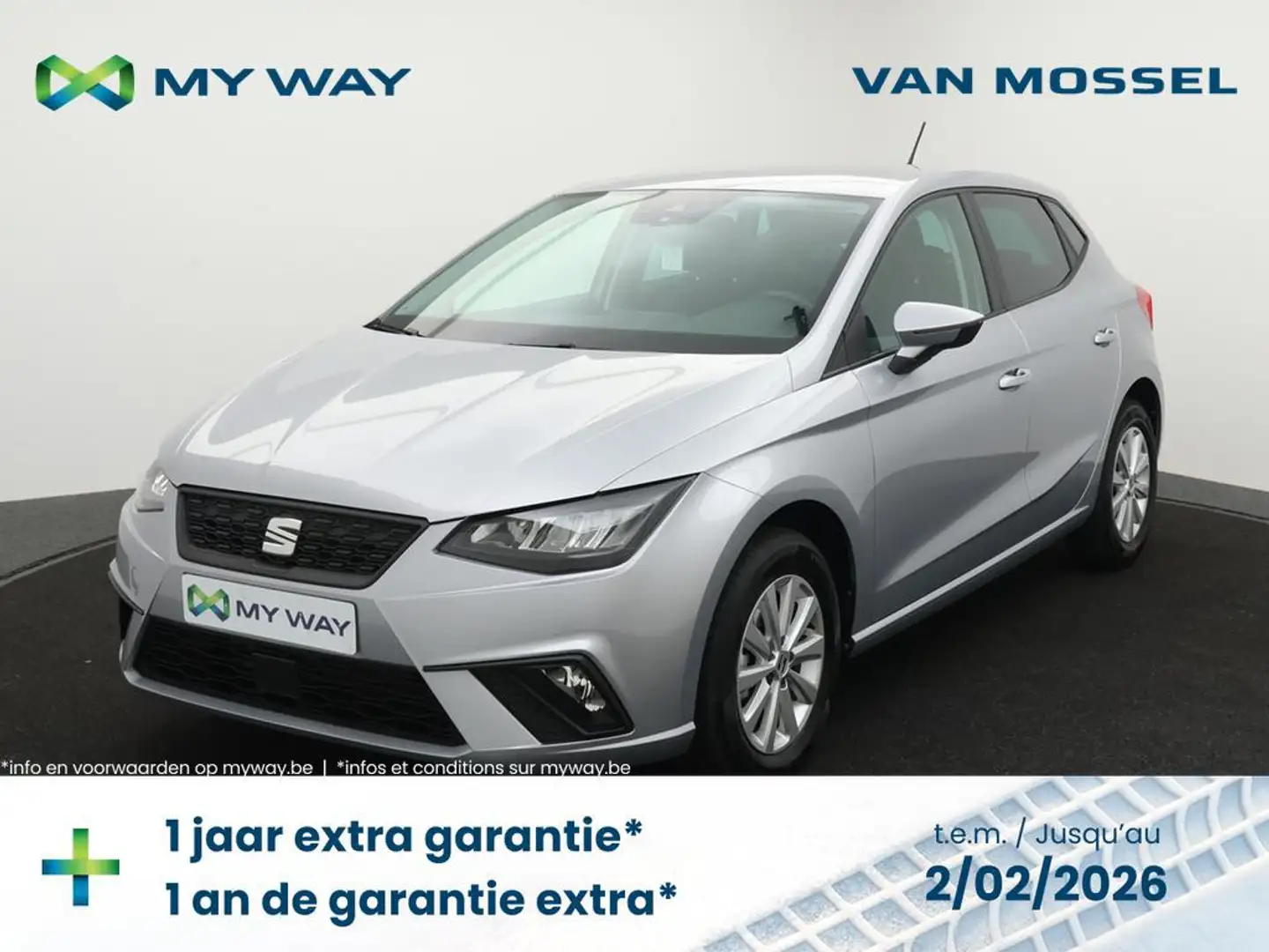 SEAT Ibiza Ibiza Move! Full Link 1.0TSI 95PK *APP CONNECT*PDC A*BLTH*CRUISE*DIGITAL DASHBOARD*... Argent - 1