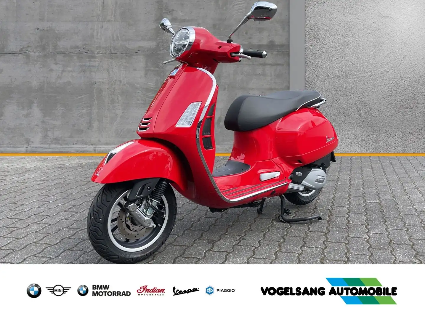 Vespa GTS 300 Super HPE, Keyless Ride, Voll-LED, ABS, Červená - 1