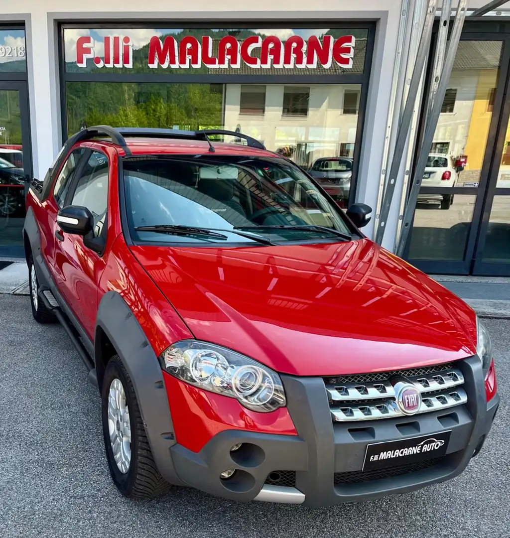 Fiat Strada 1.3 MJT 95CV Pick-up DC Adventure 4 POSTI + IVA Rojo - 1