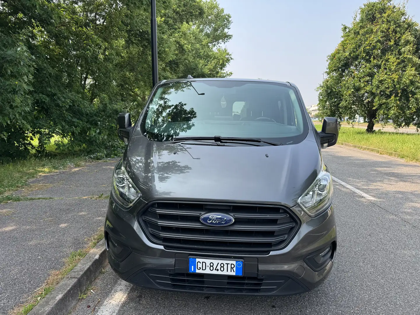 Ford Transit Custom 9 POSTI PASSO LUNGO 2 PORTE LATERAL EURO 6D  TEMP Nero - 2
