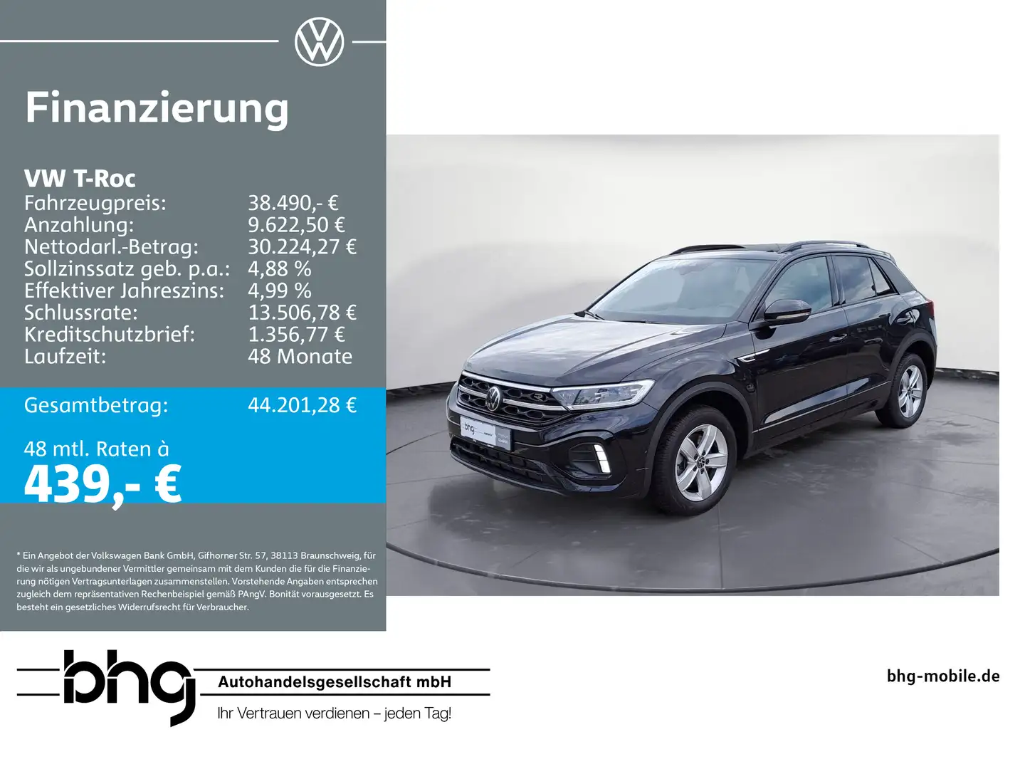 Volkswagen T-Roc 2.0 TSI OPF 4MOTION DSG R-Line Schwarz - 1