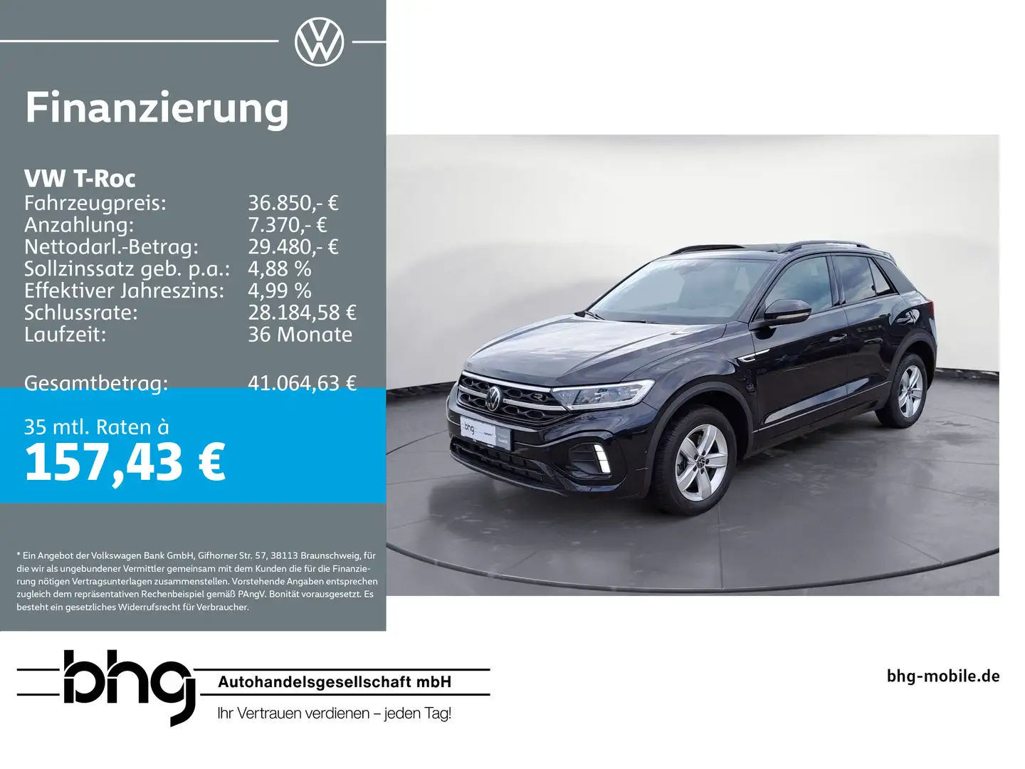 Volkswagen T-Roc 2.0 TSI OPF 4MOTION DSG R-Line Schwarz - 1