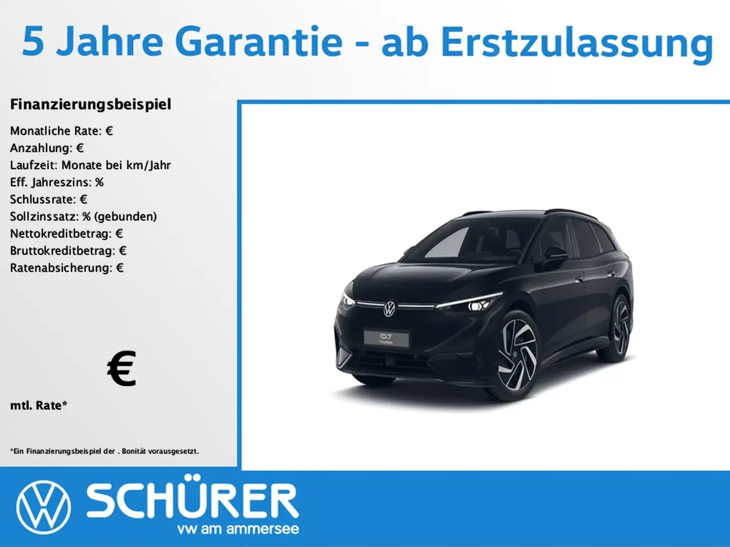 Volkswagen ID.7 Tourer Pro S Black Style AHK 360° Wärmepumpe Schwarz - 1