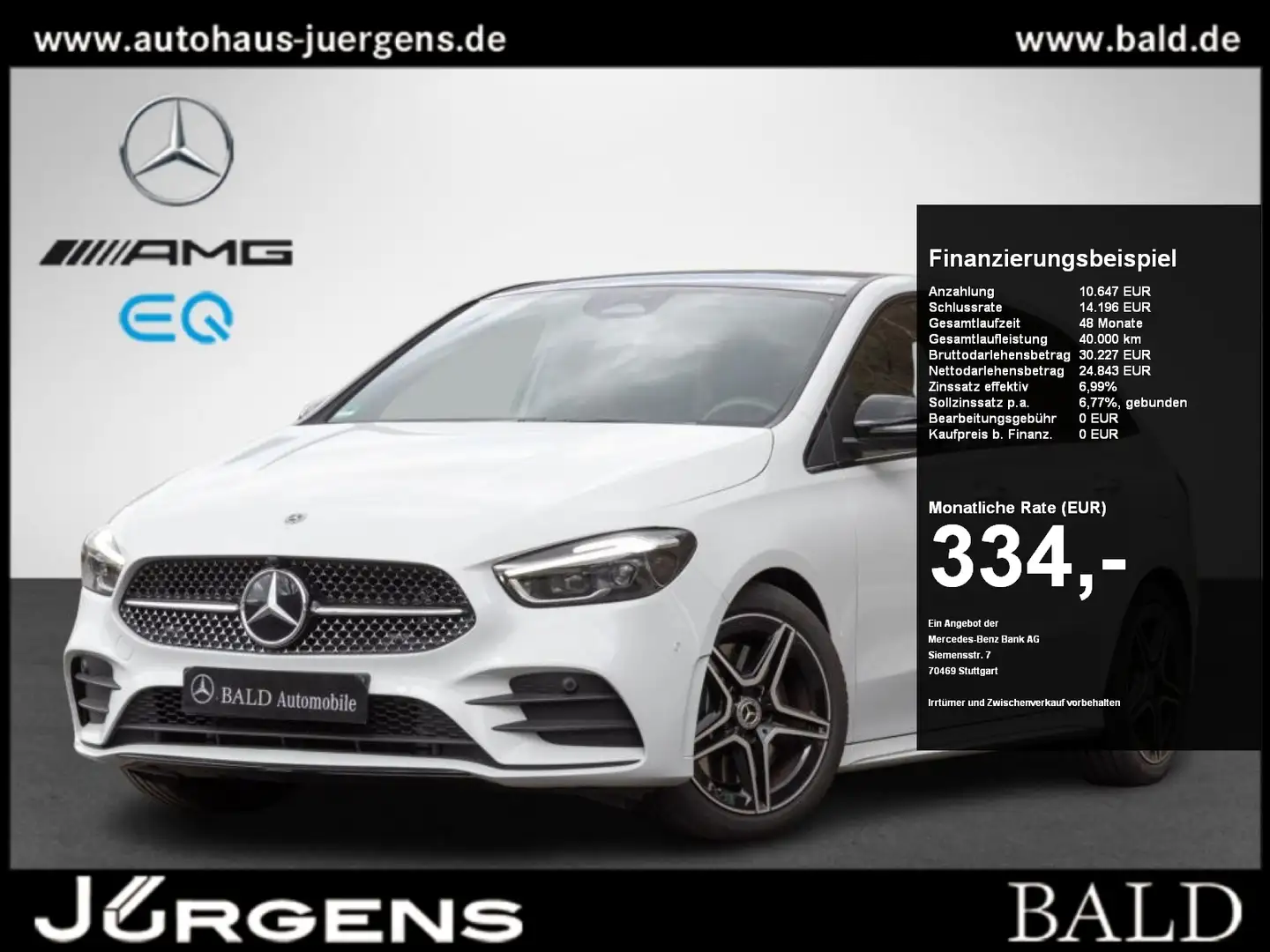 Mercedes-Benz B 250 4M AMG-Advanced/ILS/Pano/Amb/Easy-P/Night Blanc - 1