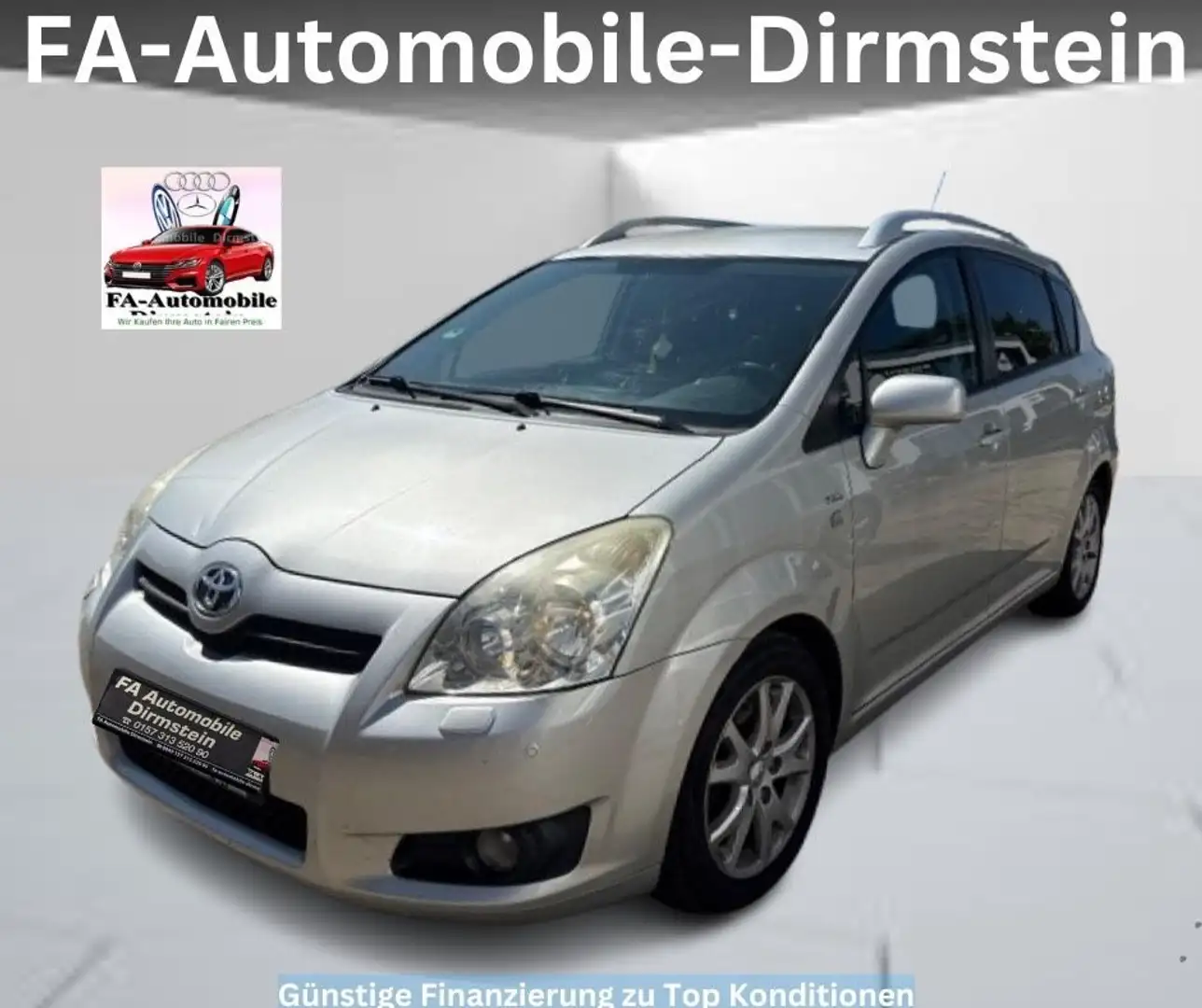 Toyota Corolla Verso 2.2D/ 7SITZER/KLIMA/CD/TÜV 04-26/ Silber - 1