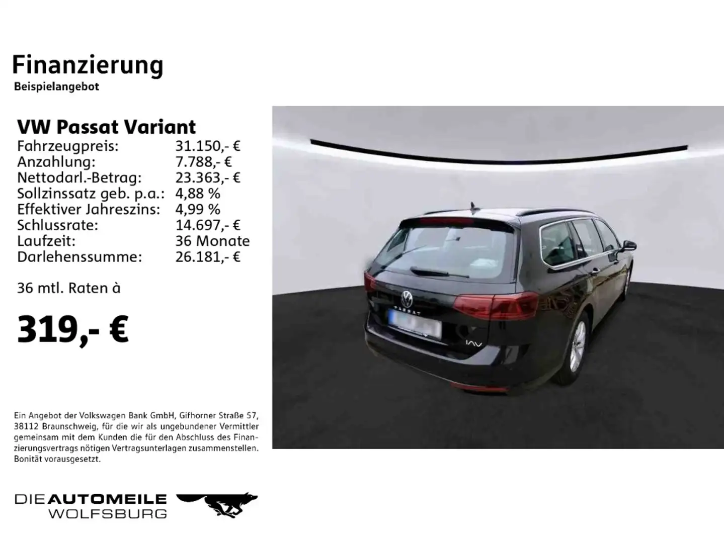 Volkswagen Passat Variant 2.0 TDI DSG Business Matrix/AHK/A Schwarz - 2