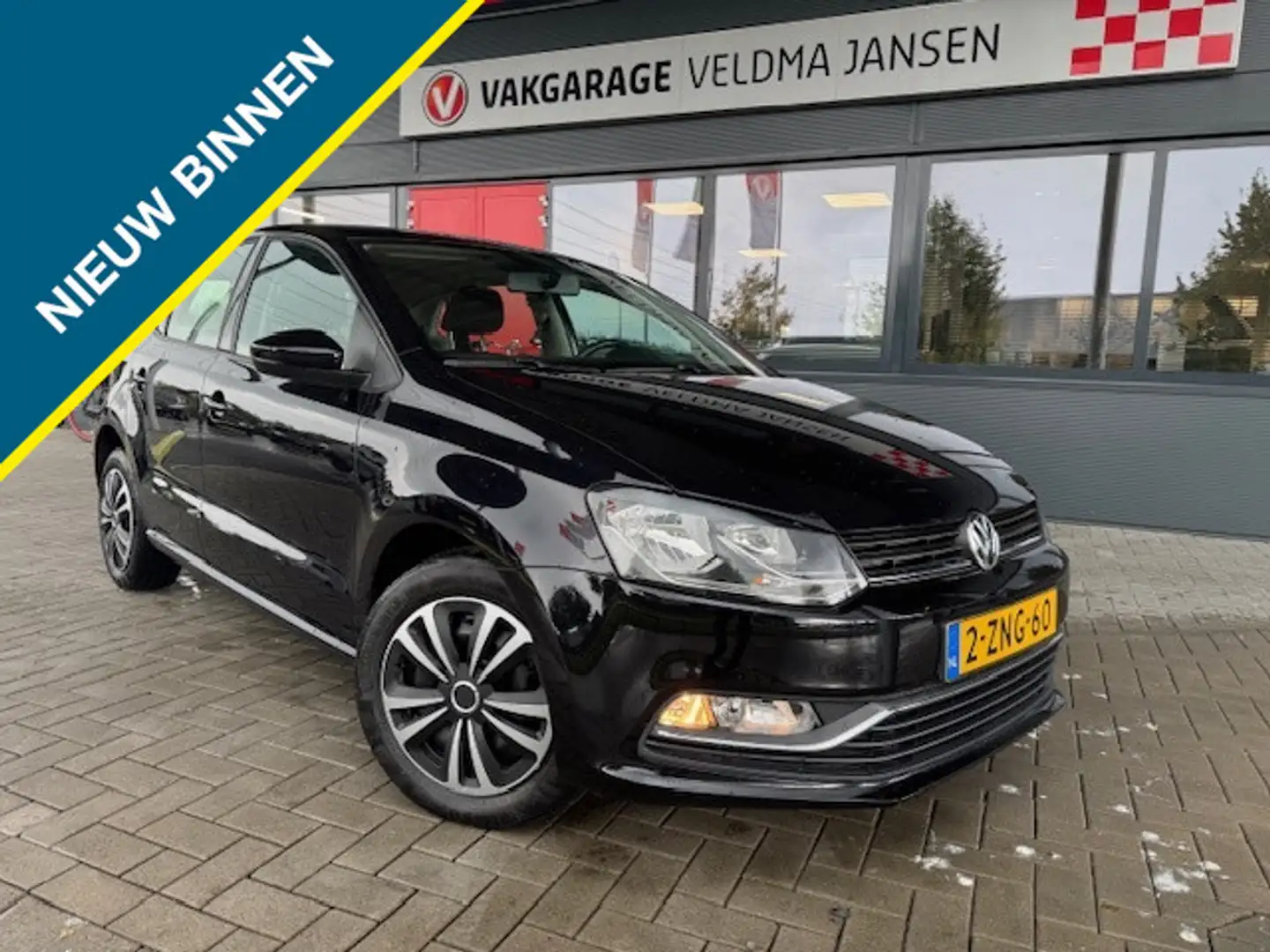 Volkswagen Polo 1.2 TSI COMFORTLINE 5-DRS. + AIRCO/CRUISE 76.000 K Zwart - 1