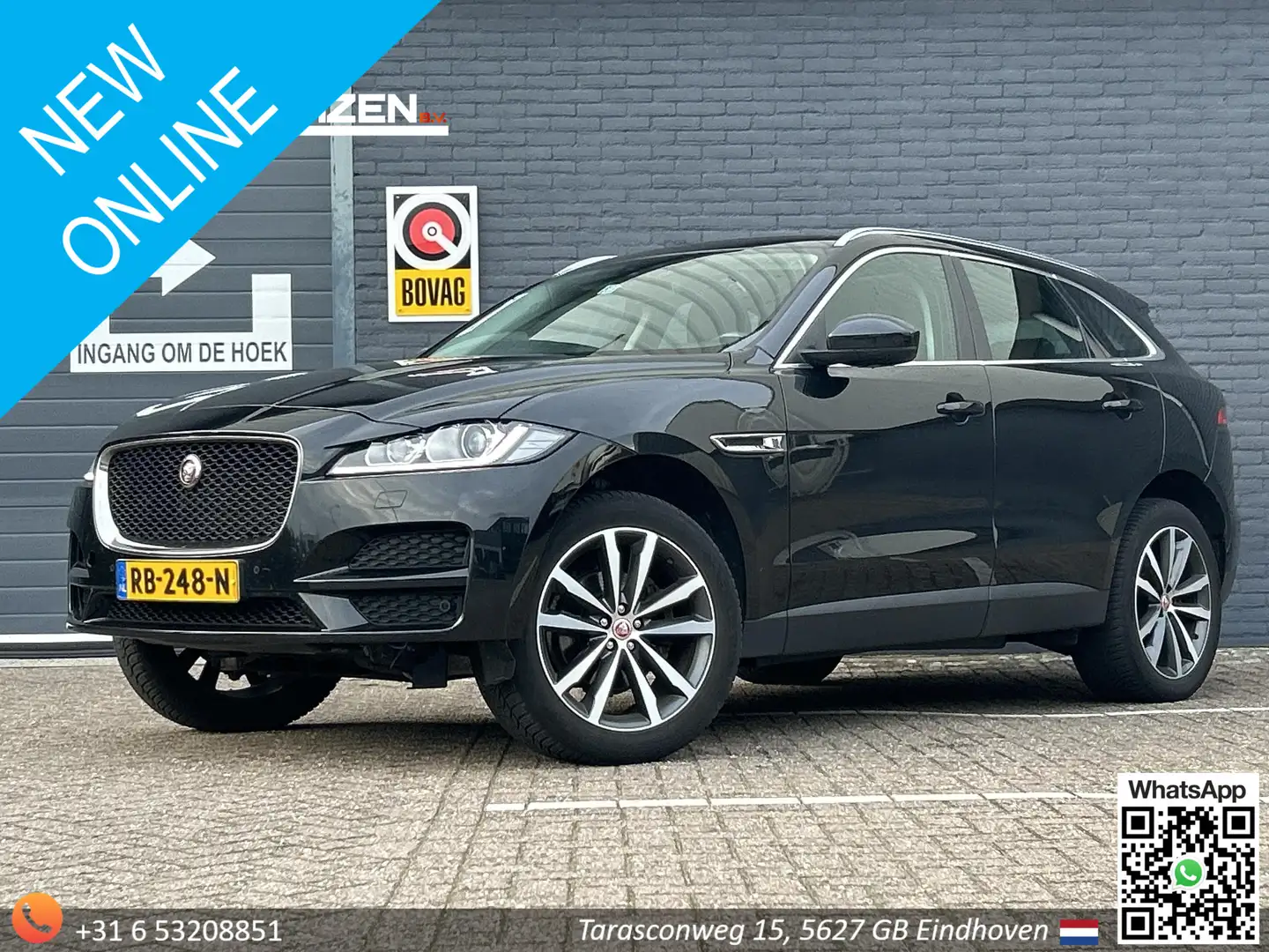 Jaguar F-Pace 2.0 Portfolio AWD 20d Automaat | Pano | Meridian | Zwart - 1