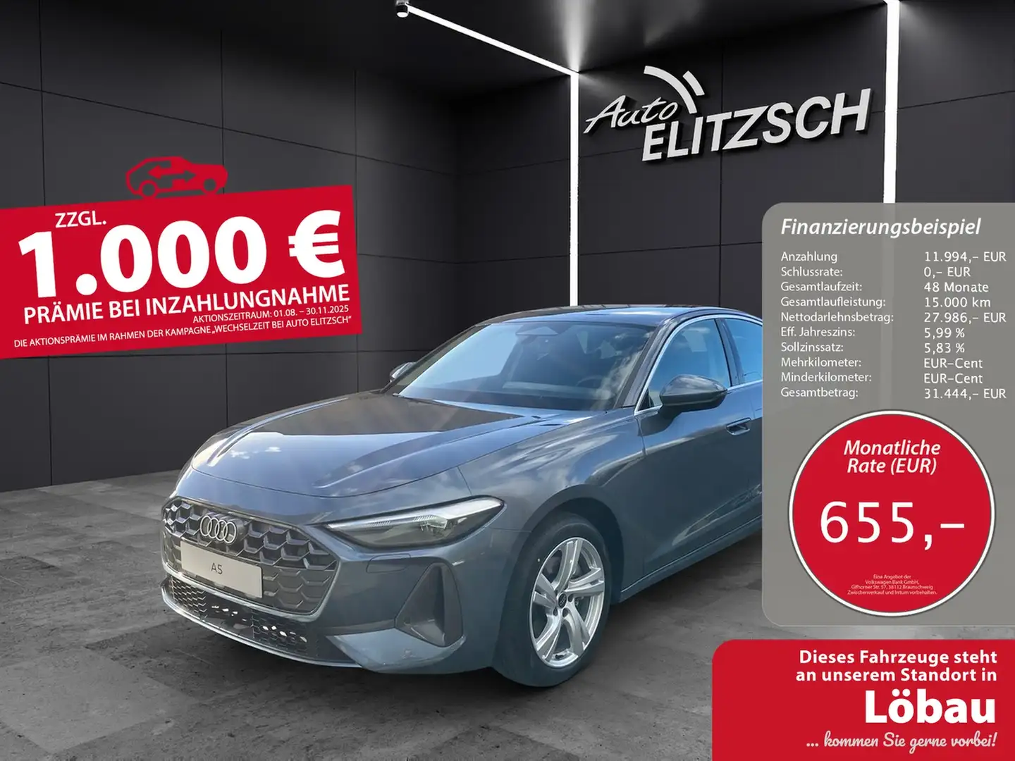 Audi A5 Limousine TFSI S tronic LED Navi ACC RFK SH Par... Blau - 1