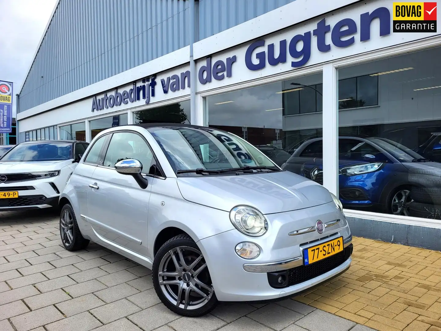 Fiat 500C 0.9 TwinAir Lounge / Cabrio / Airco / Elektrische Grijs - 1