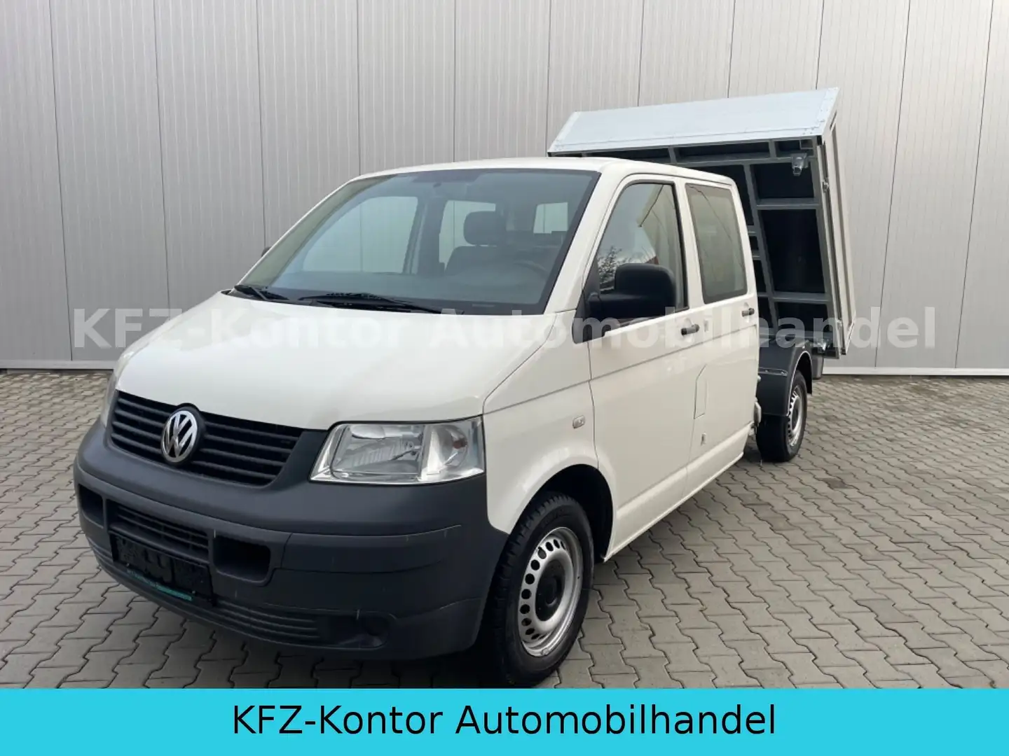 Volkswagen T5 1.9TDI DOKA 3 Seitenkipper  *Klima *Standhzg Weiß - 1