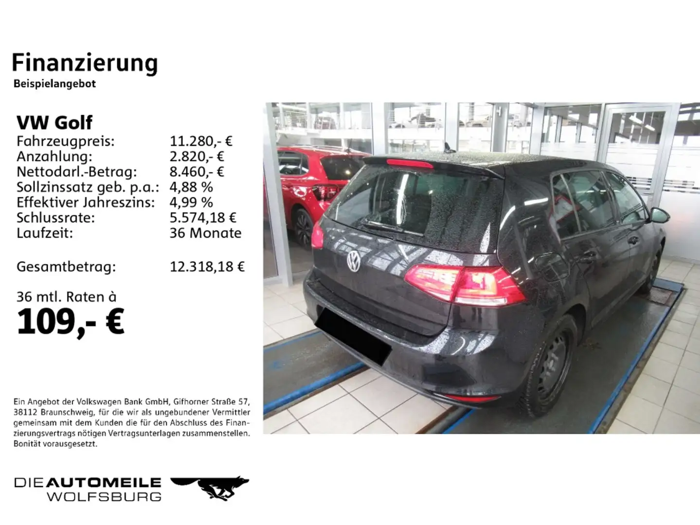 Volkswagen Golf 7 VII 1.5 TSI Allstar Standhzg/Navi/Einpark Schwarz - 2