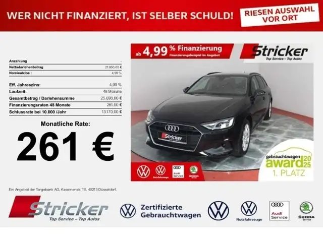 Audi A4 Avant 2.0TFSI S-tronic 261,-ohne Anzahlung Navi S