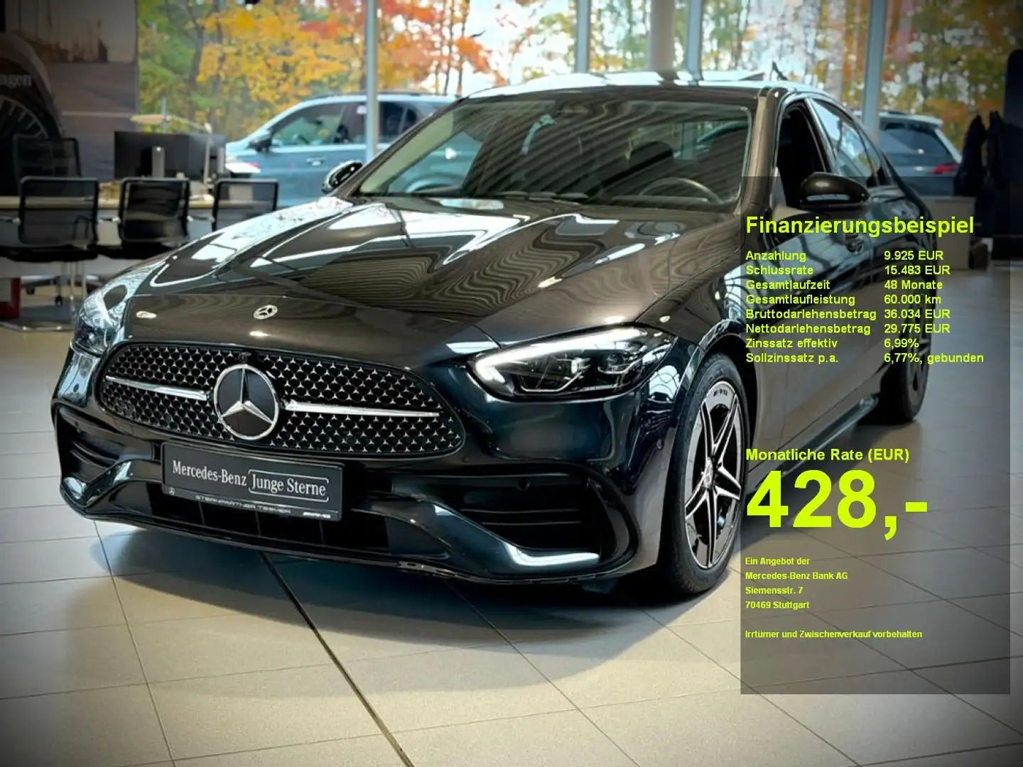 Mercedes-Benz C 180 AMG+Night+SDach+KAMERA+Memory+Totwinkel Gris - 1