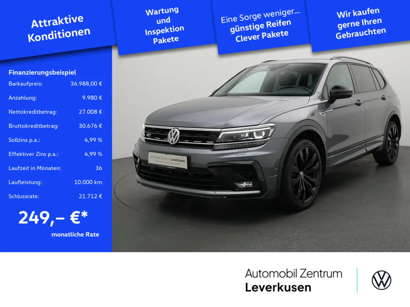 Volkswagen Tiguan Allspace R-Line DSG LEDER KAM 360° NAVI Schwarz - 1