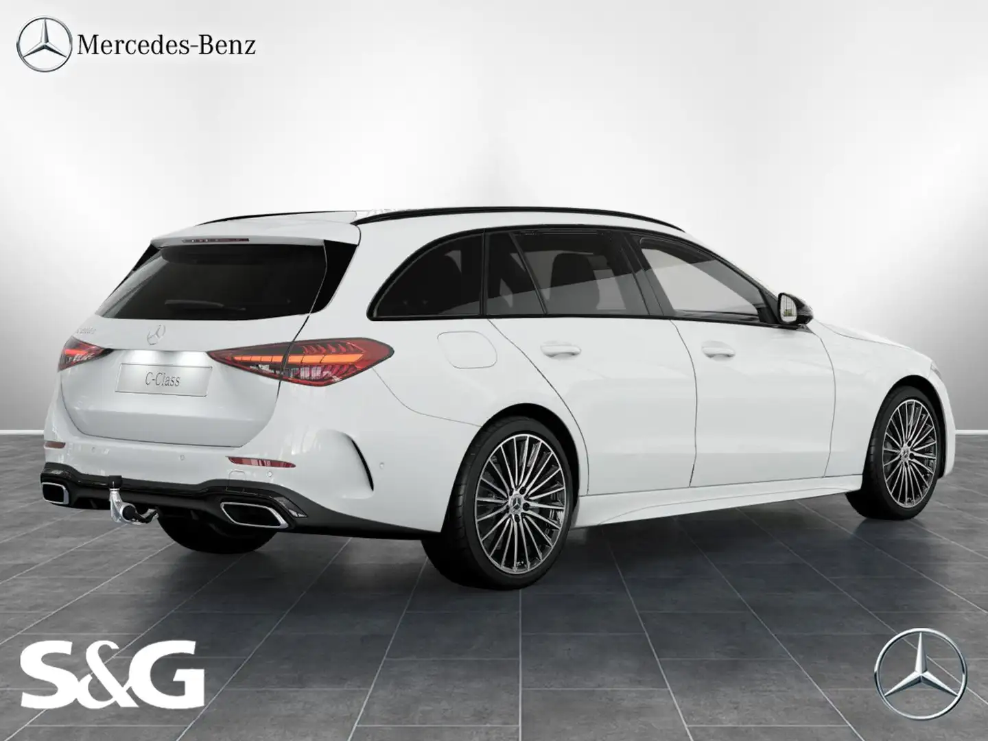 Mercedes-Benz C 200 d T AMG MBUX+360°+LED+Pano+AHK+Night+Sound Blanco - 2