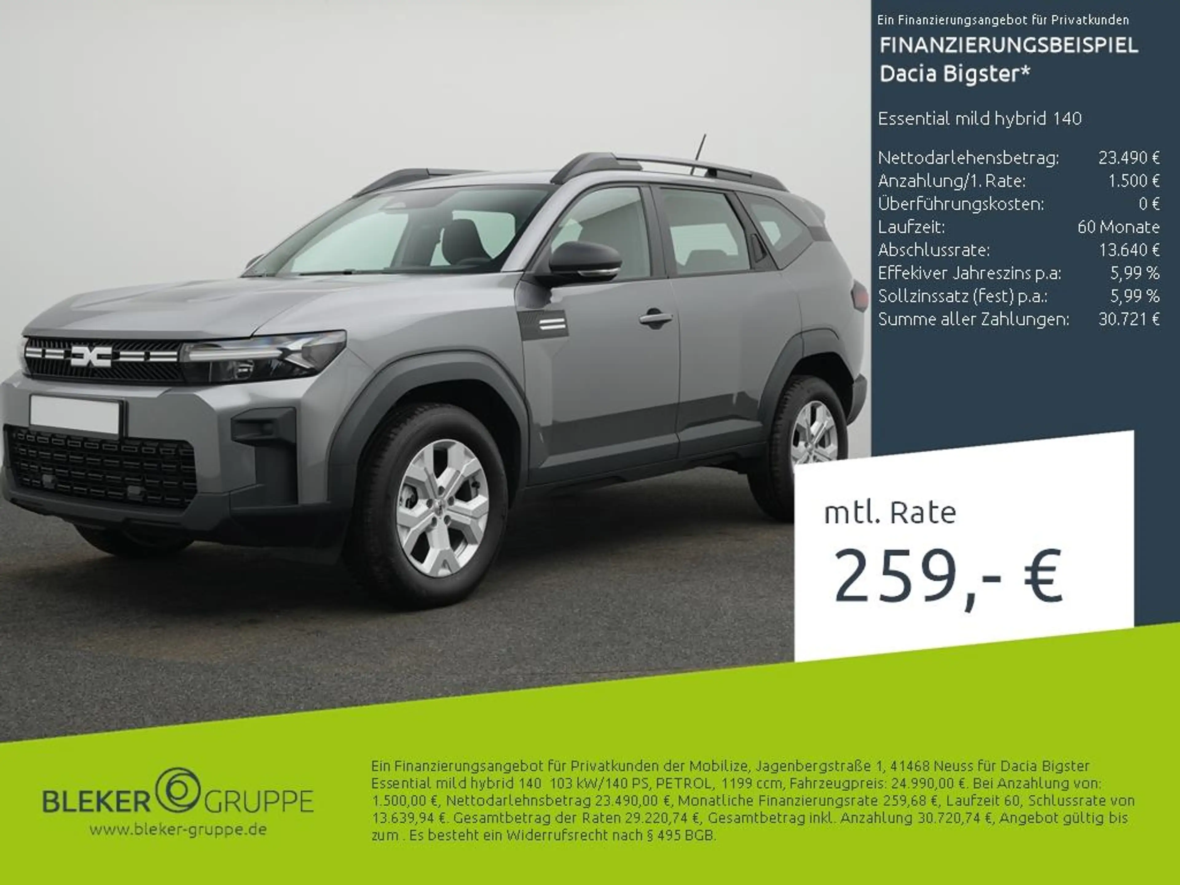 Dacia Bigster Essential mild hybrid 140