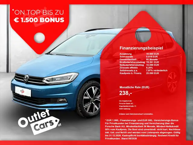 Volkswagen Touran 2.0 TDI Highline DSG LED+ASSIST+AHK+RADAR
