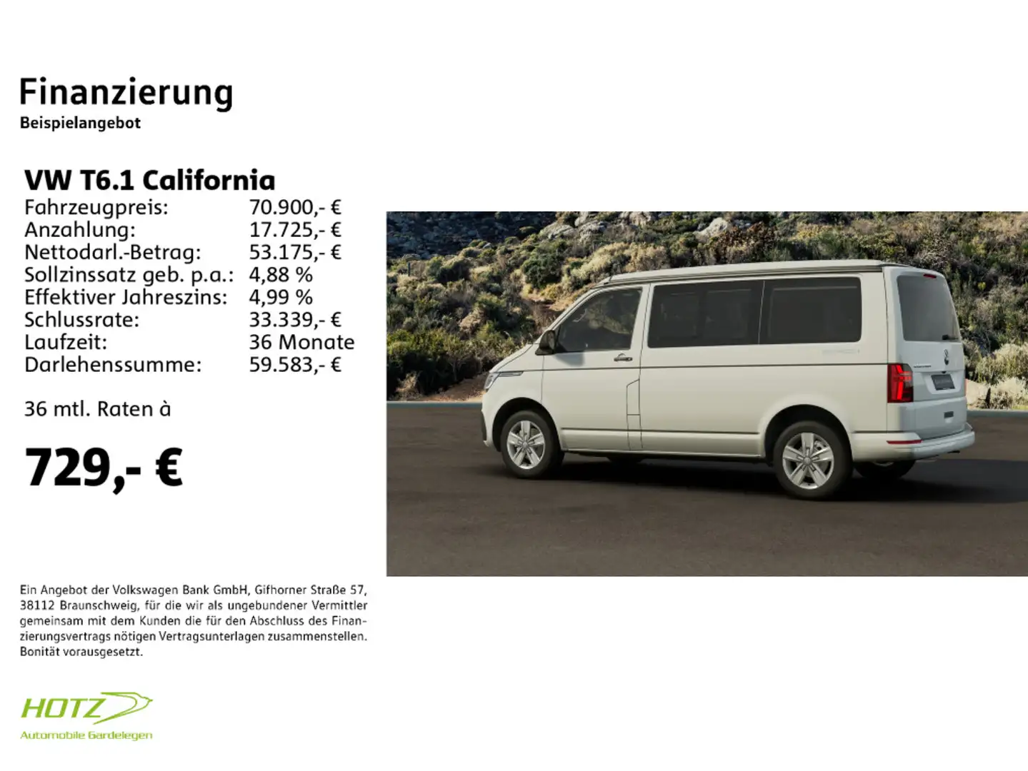 Volkswagen T6.1 California 2.0 TDI SCR DSG Beach Camper Auf White - 2