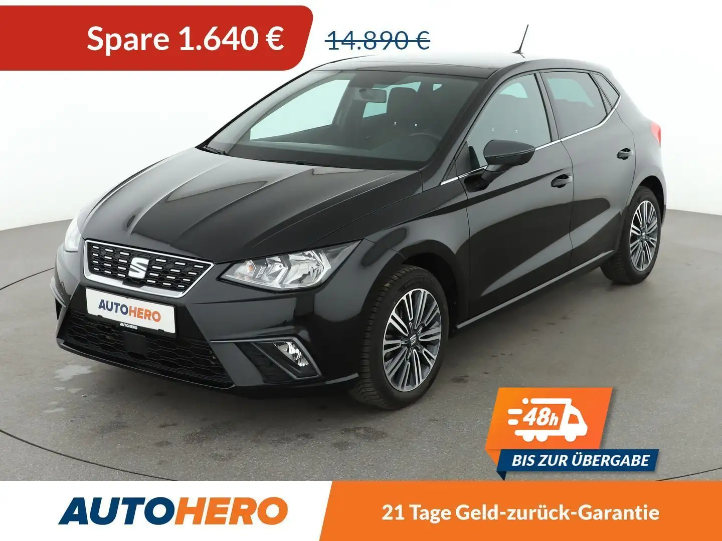 SEAT Ibiza 1.0 TSI XCellence *CARPLAY*NAVI*PDC*SHZ*ALU* Schwarz - 1
