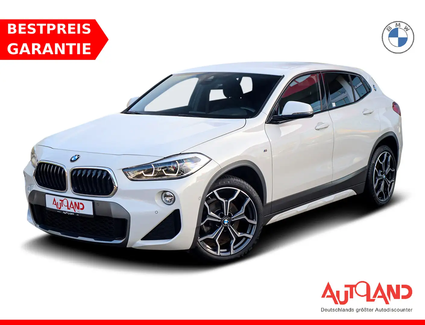 BMW X2 sDrive 18i M Sport LED Navi Kamera Tempomat Weiß - 1