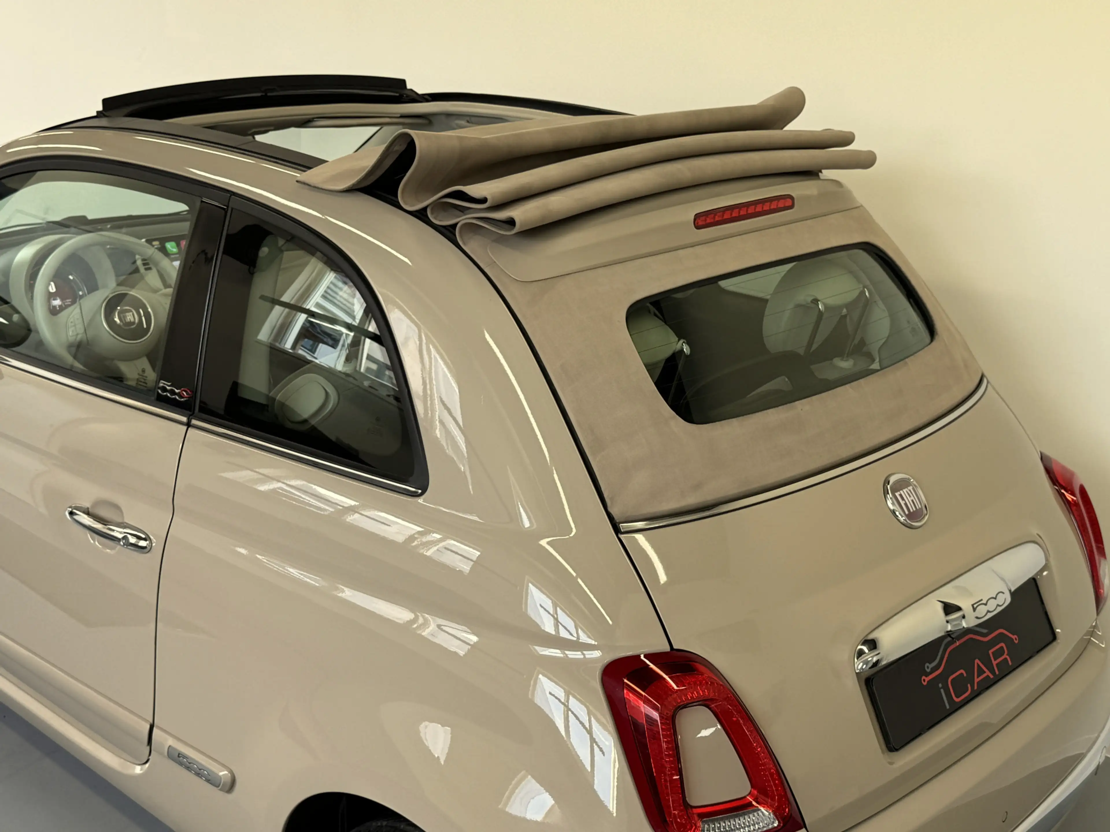 Fiat 500C 1.2 Beige Kap-Cappuccino-Carplay-98000KM — photo 12