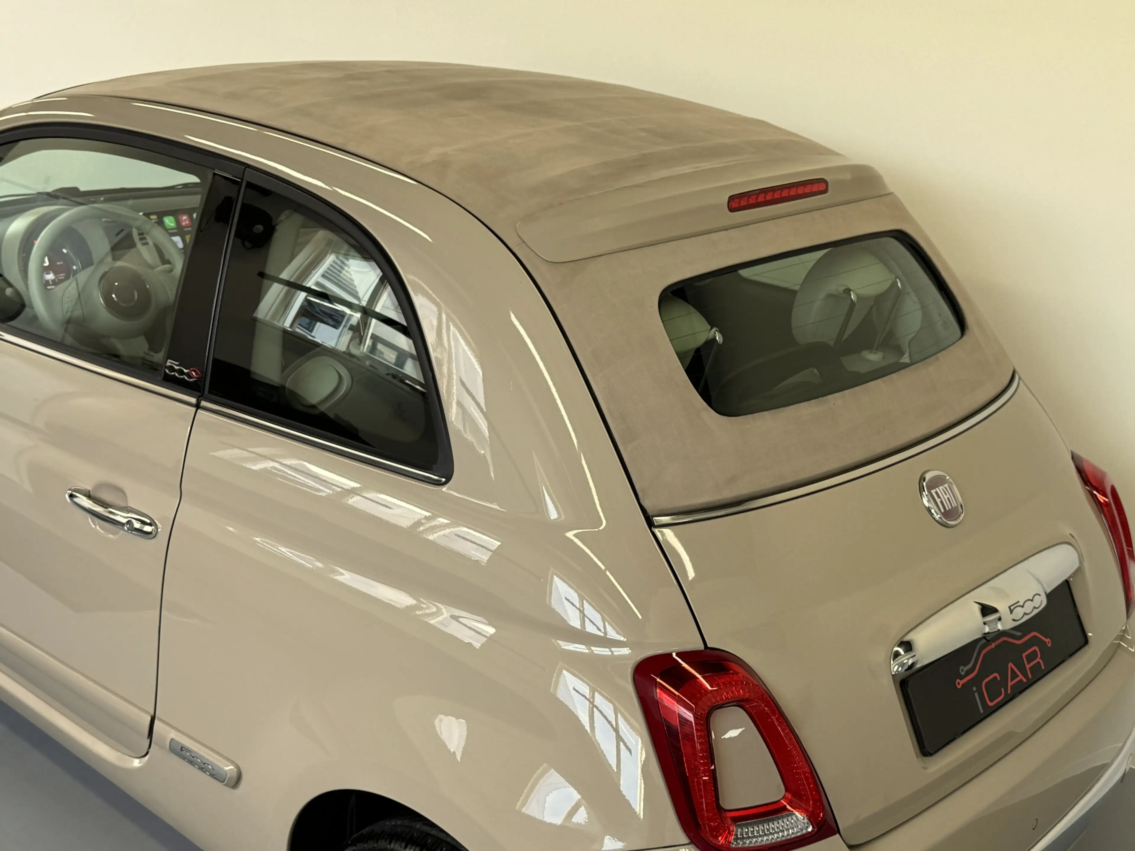 Fiat 500C 1.2 Beige Kap-Cappuccino-Carplay-98000KM — photo 13