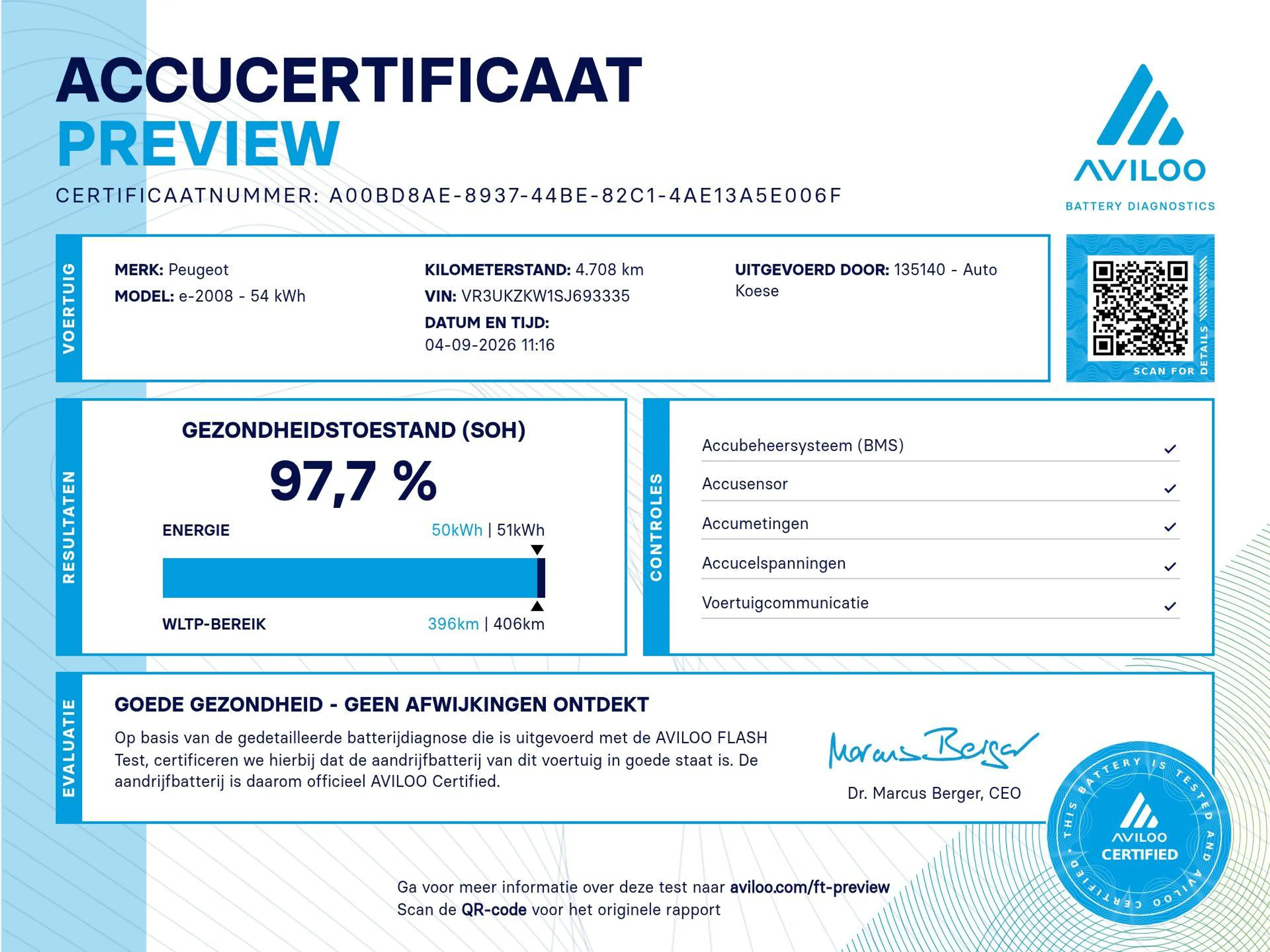 Peugeot e-2008 EV Allure Avantage 54 kWh | SOH 97,7% | 11 KW Lade — photo 4