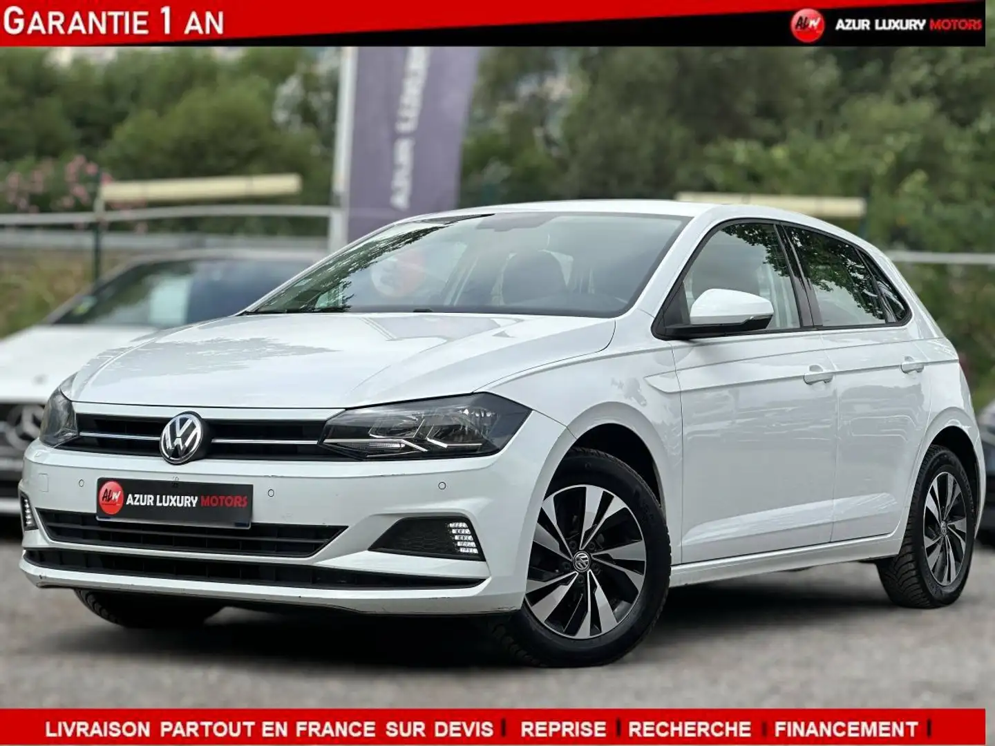 Volkswagen Polo VI 1.0 75ch Confortline Blanc - 1